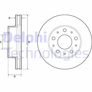 Тормозной диск Delphi BG9180C