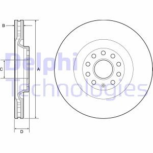 Диск тормозной Delphi BG9202C