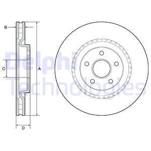 Диск гальмівний передній Delphi BG9213C