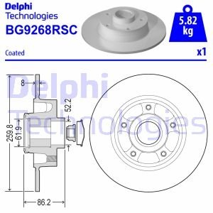 Тормозной диск с подшипником Delphi BG9268RSC