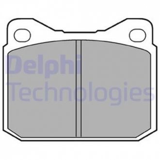 Комплект тормозных колодок, дисковый тормоз Delphi LP117