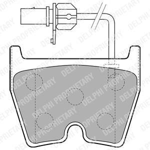 Гальмівні колодки, дискове гальмо (набір) Delphi LP1856