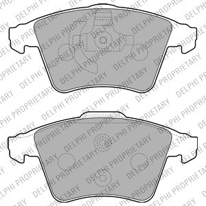 Тормозные колодки, дисковые. Delphi LP2224