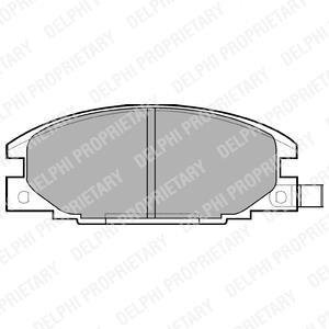 Комплект тормозных колодок, дисковый тормоз Delphi LP629 (фото 1)