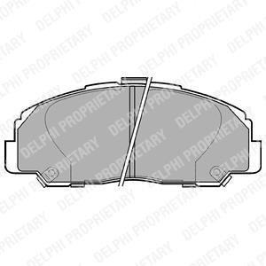 Гальмівні колодки, дискове гальмо (набір) Delphi LP944
