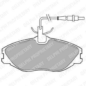 Гальмівні колодки дискові CITROEN/PEUGEOT Xsara/406/607 "F "96>> Delphi LP986 (фото 1)