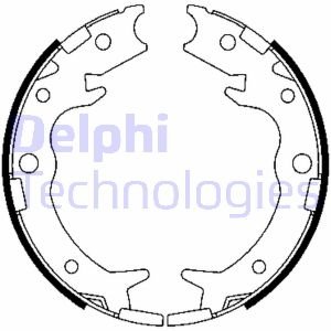 Тормозные колодки, барабанные Delphi LS1900