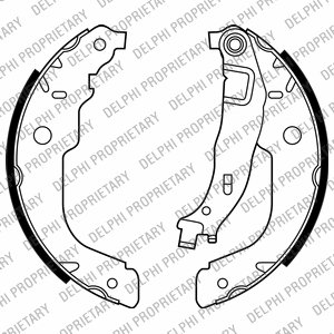 Барабанные(тормозные) колодки Delphi LS2000