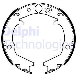 Тормозные колодки, барабанные Delphi LS2145