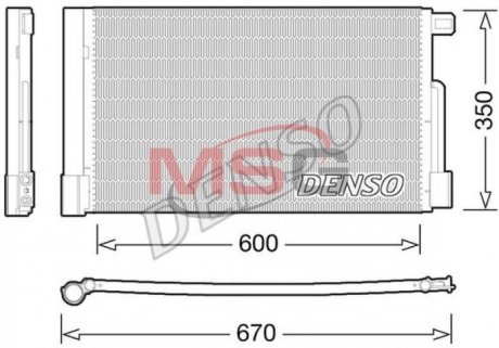 Радиатор кондиционера DENSO DCN01004