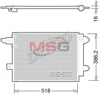 Радіатор кондиціонераAUDI A6 ALLROAD (4BH, C5) 02-05,A6 (4B2, C5) 01-05,A6 (4B5, C5) 01-05,A4 (8H7, B6, 8HE, B7) 02-09 DENSO DCN02005 (фото 1)