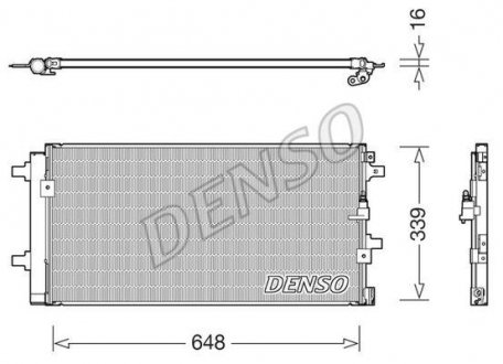 Радіатор кондиціонера DENSO DCN02043 (фото 1)