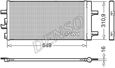 Радиатор кондиционера (с осушителем) DENSO DCN05104