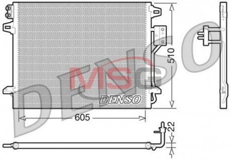 Радіатор кондиціонера DENSO DCN06006 (фото 1)