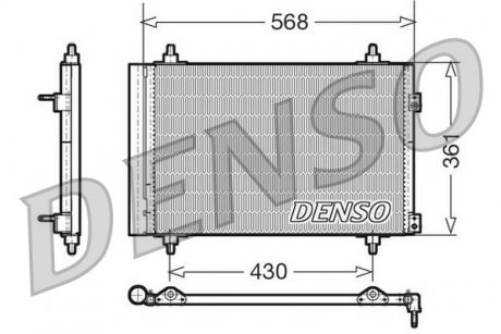 Радіатор кондиціонера DENSO DCN07008