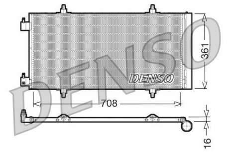 Радіатор кондиціонера DENSO DCN07011 (фото 1)