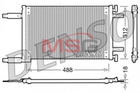 Радиатор кондиционера DENSO DCN09041