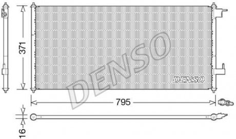 Радиатор кондиционераFORD TOURNEO CONNECT I 02-13,TRANSIT CONNECT (P65_, P70_, P80_) 02-13 DENSO DCN10030