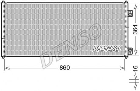 Радіатор кондиціонера DENSO DCN10032 (фото 1)