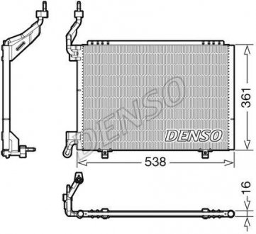 Радіатор кондиціонера DENSO DCN10038 (фото 1)