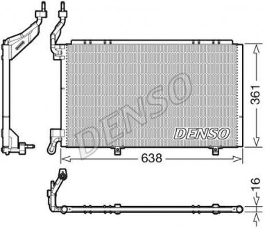 Радіатор кондиціонера DENSO DCN10039