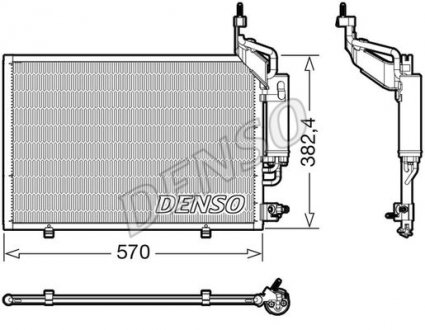 Конденсатор кондиционера FORD Fiesta VI 1.0 2008 - DENSO DCN10050 (фото 1)