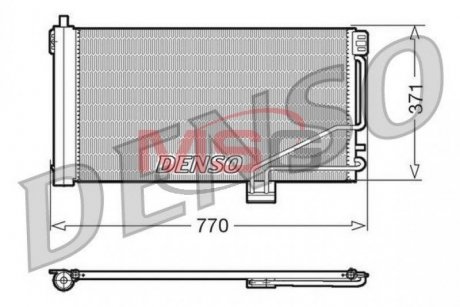 Радиатор кондиционераMERCEDES-BENZ SLK-CLASS (R171) 04-11,CLK-CLASS (C209) 02-09,CLK-CLASS (A209) 03-10 DENSO DCN17014 (фото 1)