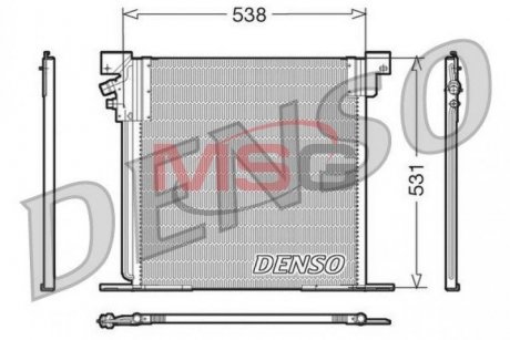 Радіатор кондиціонераMERCEDES-BENZ V-CLASS (638/2) 96-03,VITO (638) 96-03 DENSO DCN17030