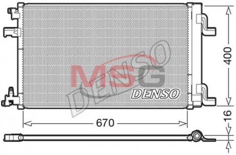 Радіатор кондиціонераOPEL ZAFIRA С TOURER (P12) 13-; CHEVROLET ORLANDO (J309) 11- DENSO DCN20002