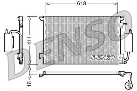 Радиатор кондиционера DENSO DCN20035