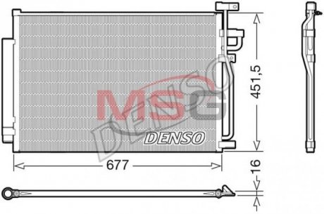 Радіатор кондиціонераOPEL ANTARA (L07) 06-; CHEVROLET CAPTIVA (C100, C140) 06- DENSO DCN20040