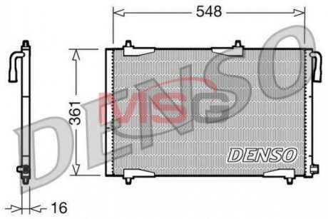 Радіатор кондиціонера DENSO DCN21002 (фото 1)