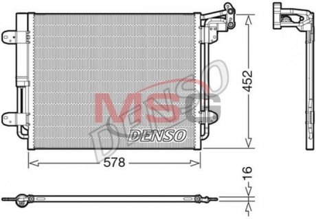 Радіатор кондиціонера DENSO DCN32067 (фото 1)