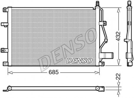 Радіатор кондиціонера DENSO DCN33013