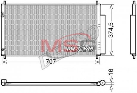 Радіатор кондиціонера DENSO DCN40025 (фото 1)