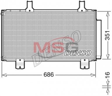 Конденсатор кондиционера HONDA Accord VIII "08>> DENSO DCN40028