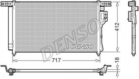 Радиатор кондиционера (с осушителем) DENSO DCN41008