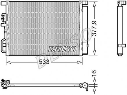 Конденсатор кондиціонера HYUNDAI/KIA Tucson/Sportage "15>> DENSO DCN41018