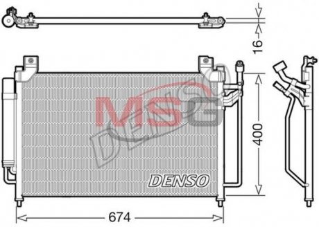 Радіатор кондиціонера DENSO DCN44013 (фото 1)