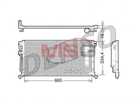 Радиатор кондиционера DENSO DCN45003