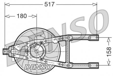 Вентилятор, охолодження двигуна DENSO DER09012