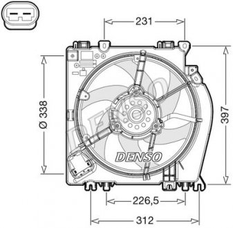 Вентилятор охолодження NISSAN Note 2006 - 2012 DENSO DER46002