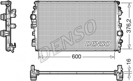 Радиатор двигателя, главный DENSO DRM01009 (фото 1)