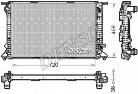 Радиатор AUDI/PORSCHE A4/A5/Q5/Macan \'\'2,7-3,0TDI/3,0-3,2TFSI "07-17 DENSO DRM02023 (фото 1)