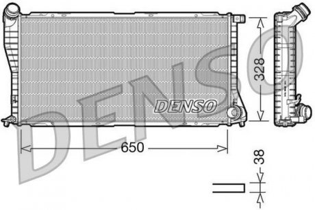 Радиатор, охлаждение двигателя DENSO DRM05002 (фото 1)