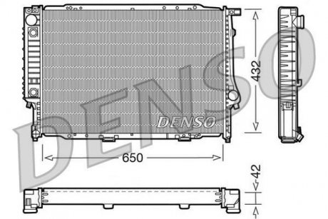 Радиатор, охлаждение двигателя DENSO DRM05054