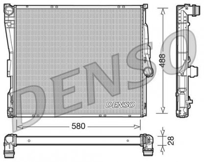 Радиатор, охлаждение двигателя DENSO DRM05090 (фото 1)