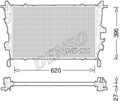 Радиатор двигателя, главный DENSO DRM09045