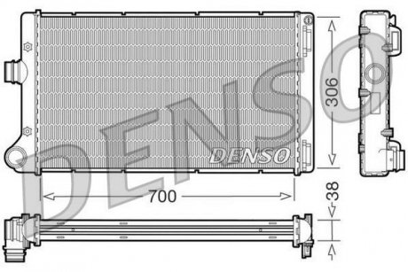 Радіатор, охолодження двигуна DENSO DRM09099