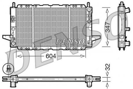 Радиатор, охлаждение двигателя DENSO DRM10086 (фото 1)